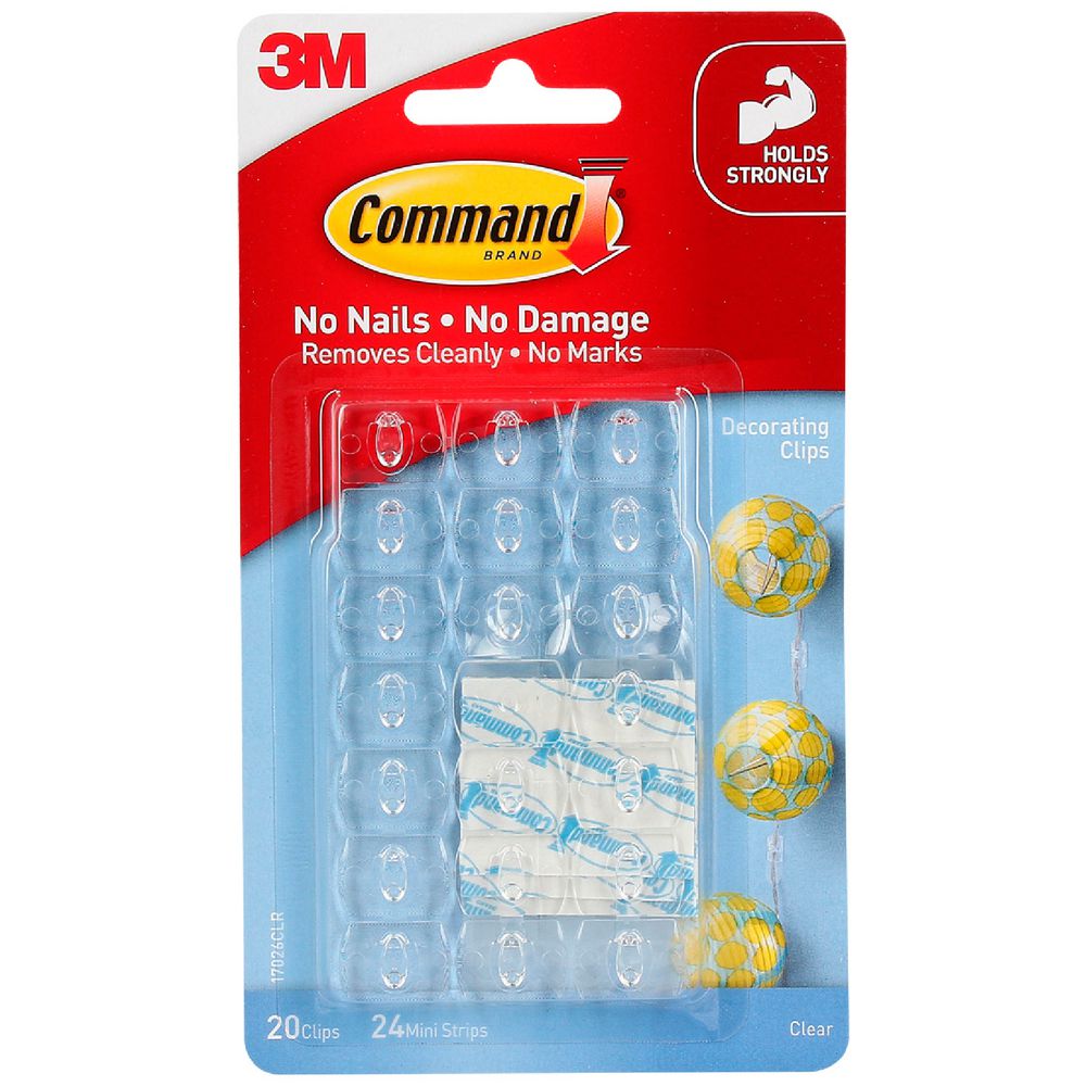 Command Mini Decorating Clips — Pack of 20 (17026CLR)