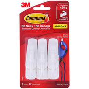 Command Small Hooks Value Pack — 6 Hooks & 12 Strips (17002VP-6)