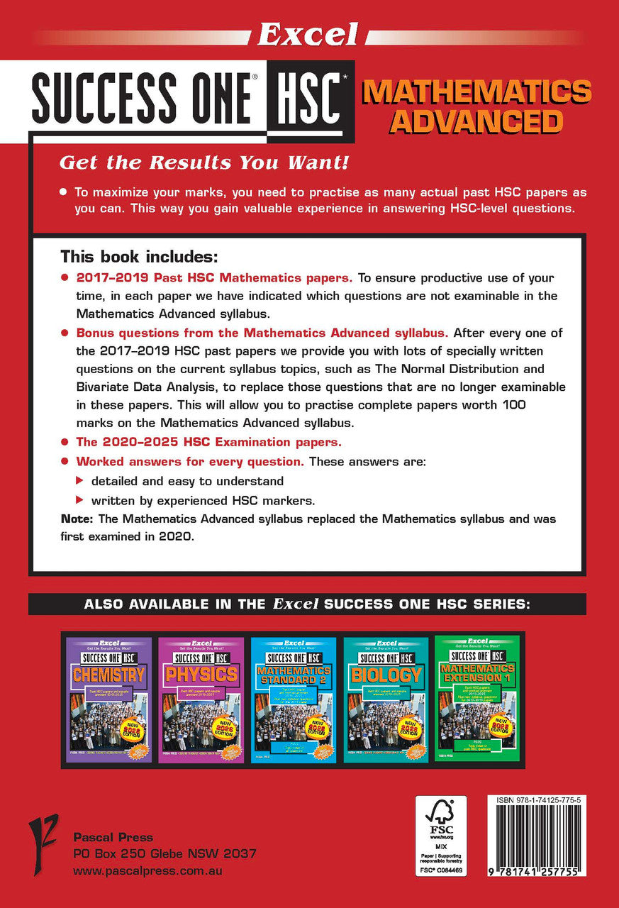 Excel Success One HSC Mathematics Advanced 2026 Edition — inside page 14