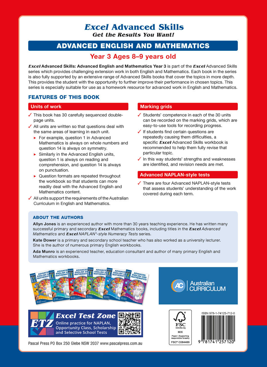 Excel Advanced Skills - Advanced English and Mathematics Year 3 – back cover 14