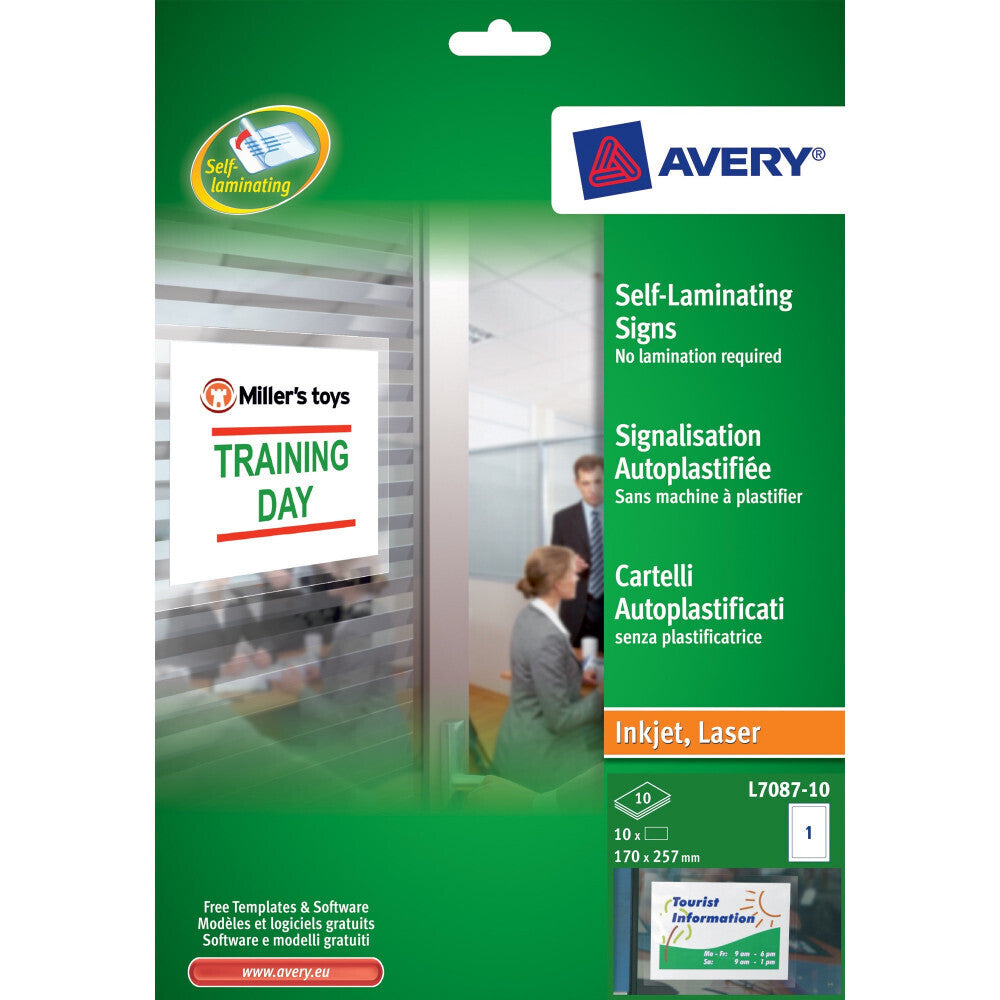 Avery Labels: Signage Labels - 170 x 257mm (Pack of 10)