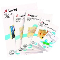Rexel Laminating Pouches A3 75 Micron Clear (Pack of 25)