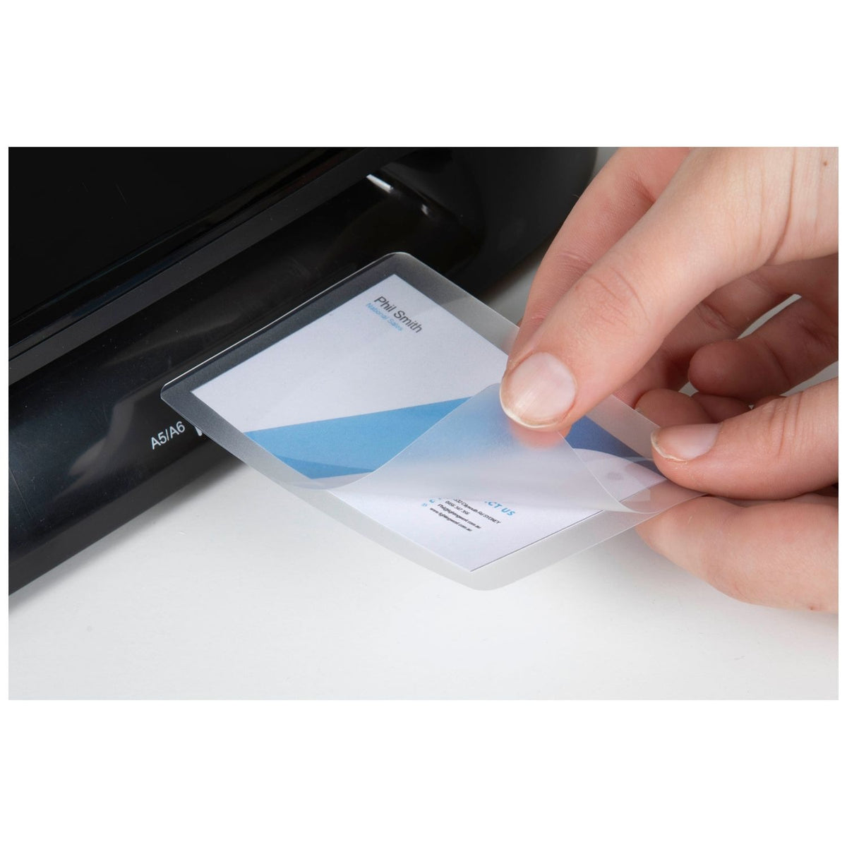 Rexel Badge Card Laminating Pouches 67 x 98mm 360 Micron (Pack of 50) - view 2