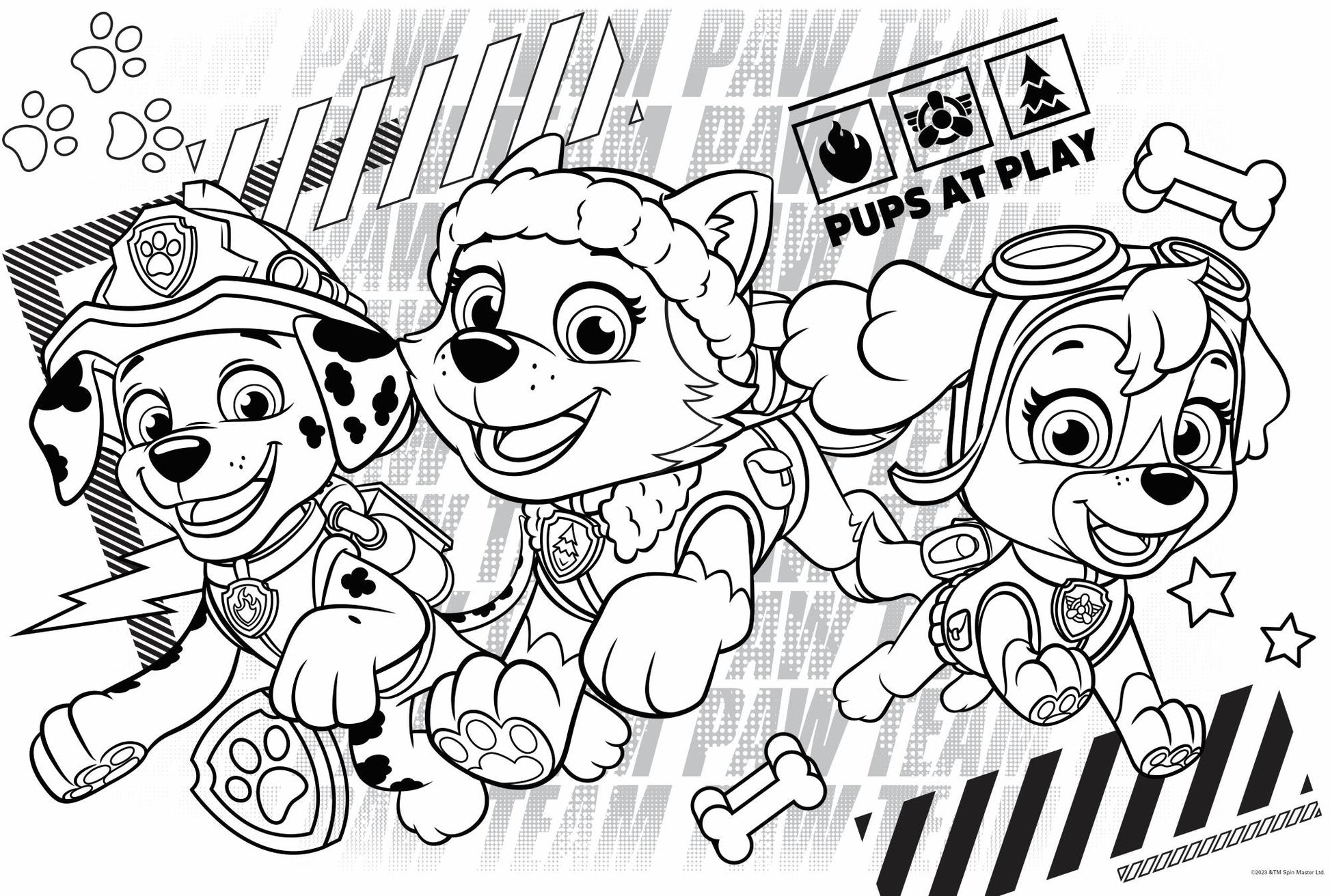 PAW Patrol - Giant Poster Colouring — inside page 1