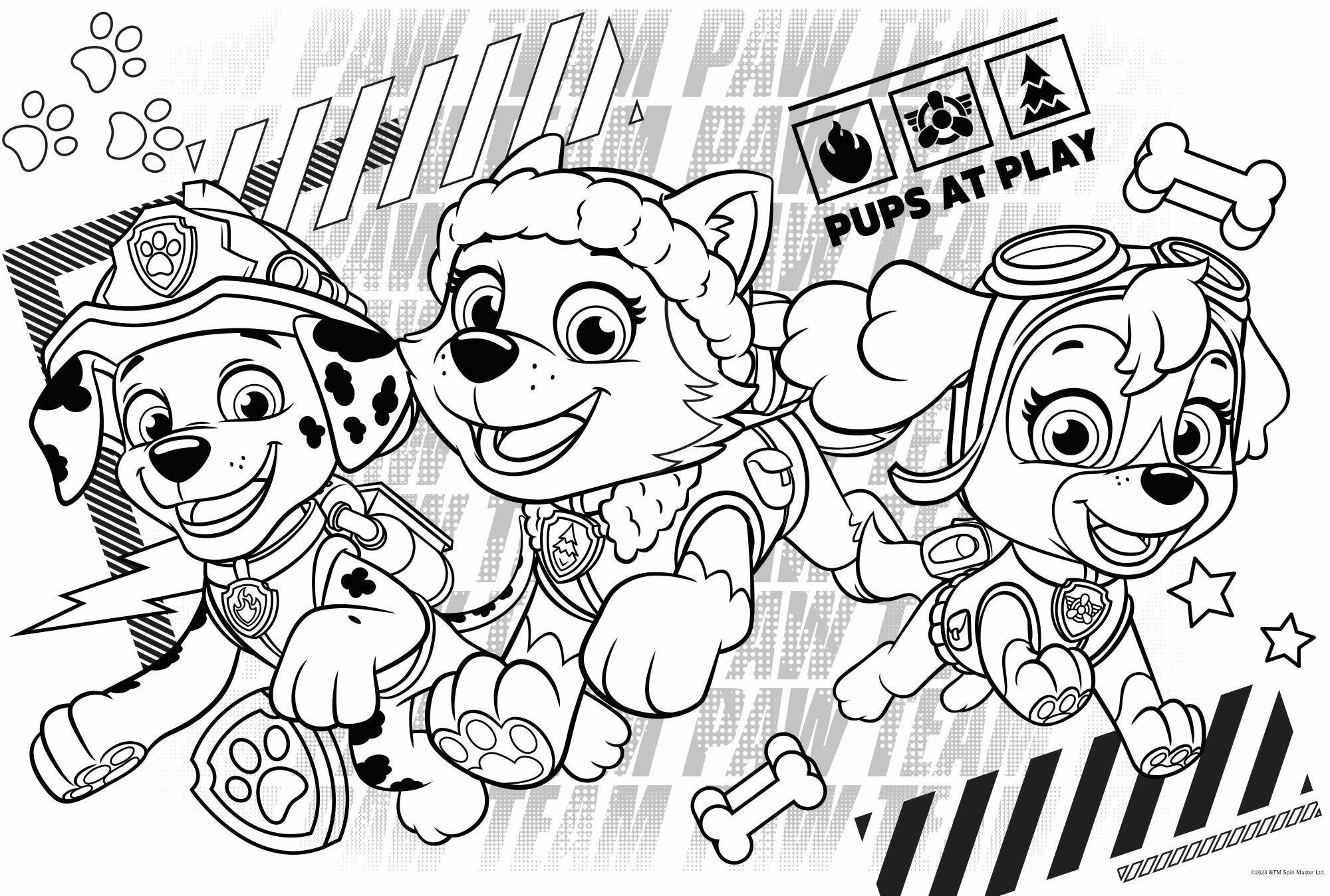 PAW Patrol - Giant Poster Colouring — inside page 1