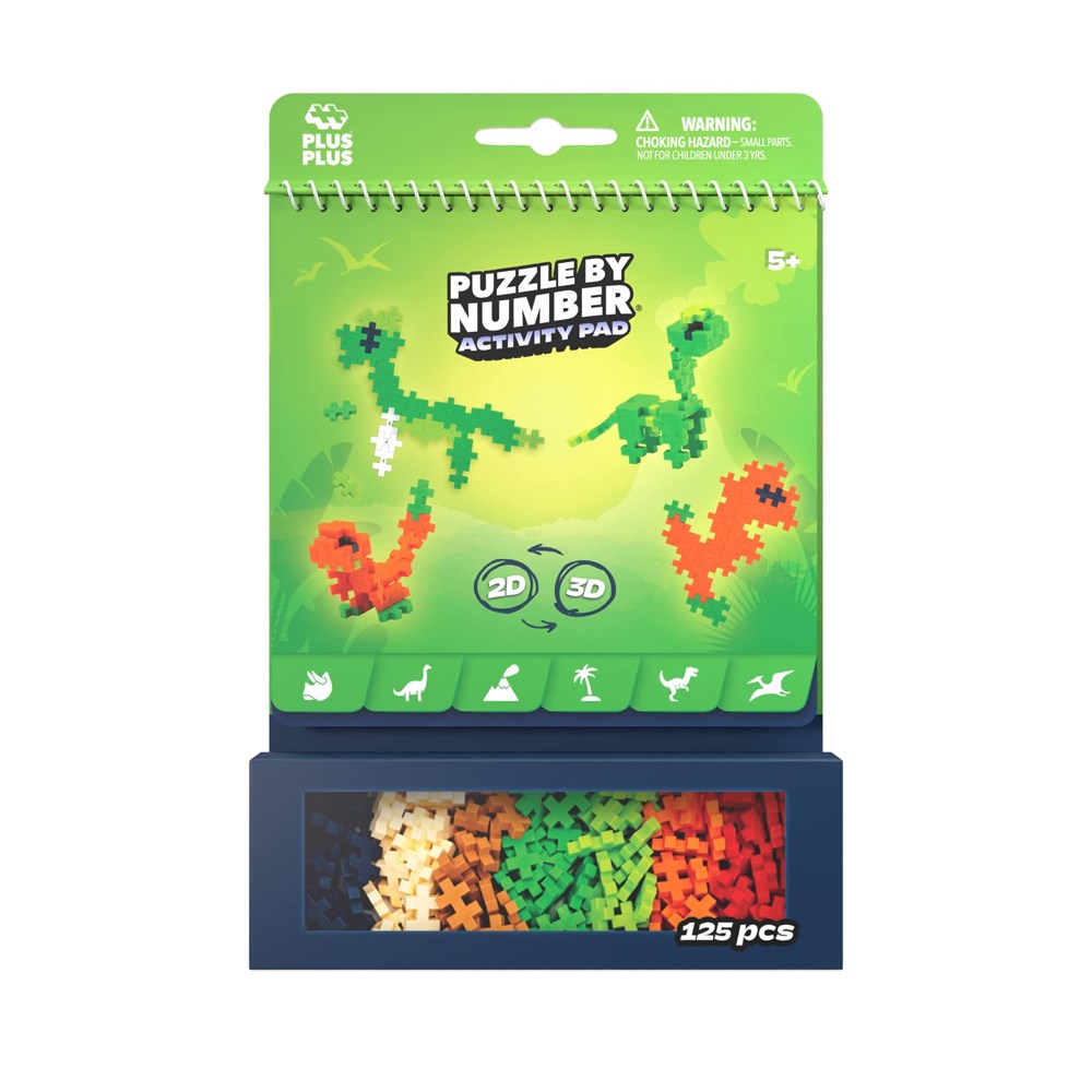 Plus-Plus Activity Pad - Puzzle By Number - Dinosaurs
