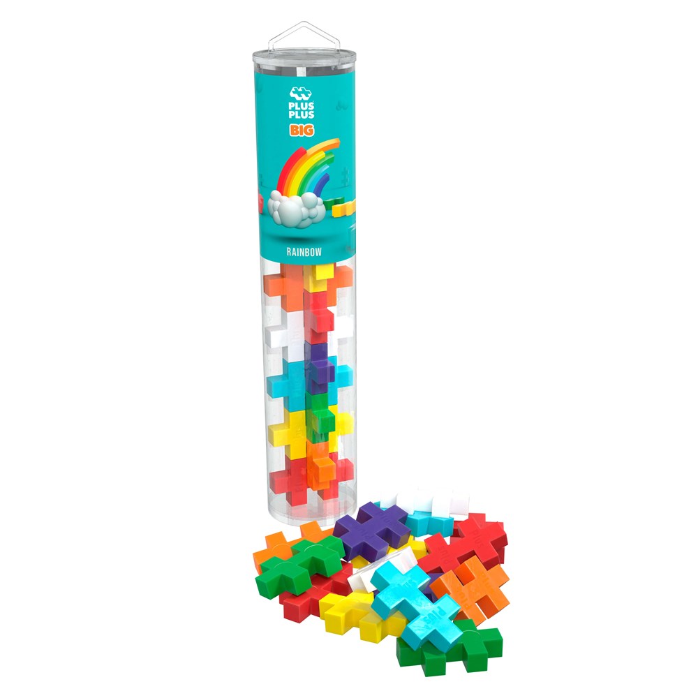 Plus-Plus BIG Rainbow - 15pc Tube - view 2