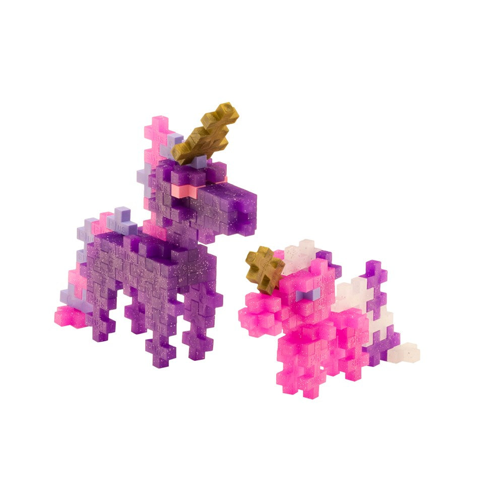 Plus-Plus Glitter Unicorns - 100 pcs Tube - view 3