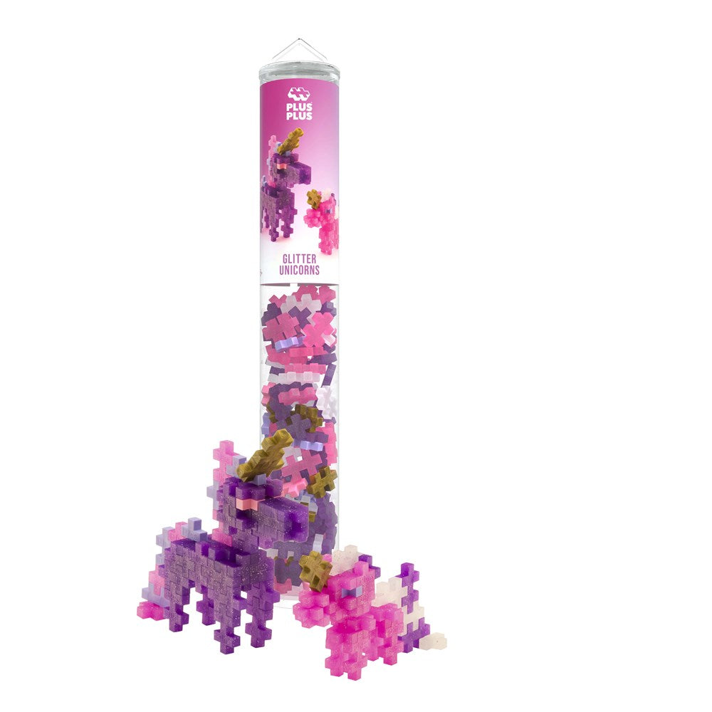 Plus-Plus Glitter Unicorns - 100 pcs Tube