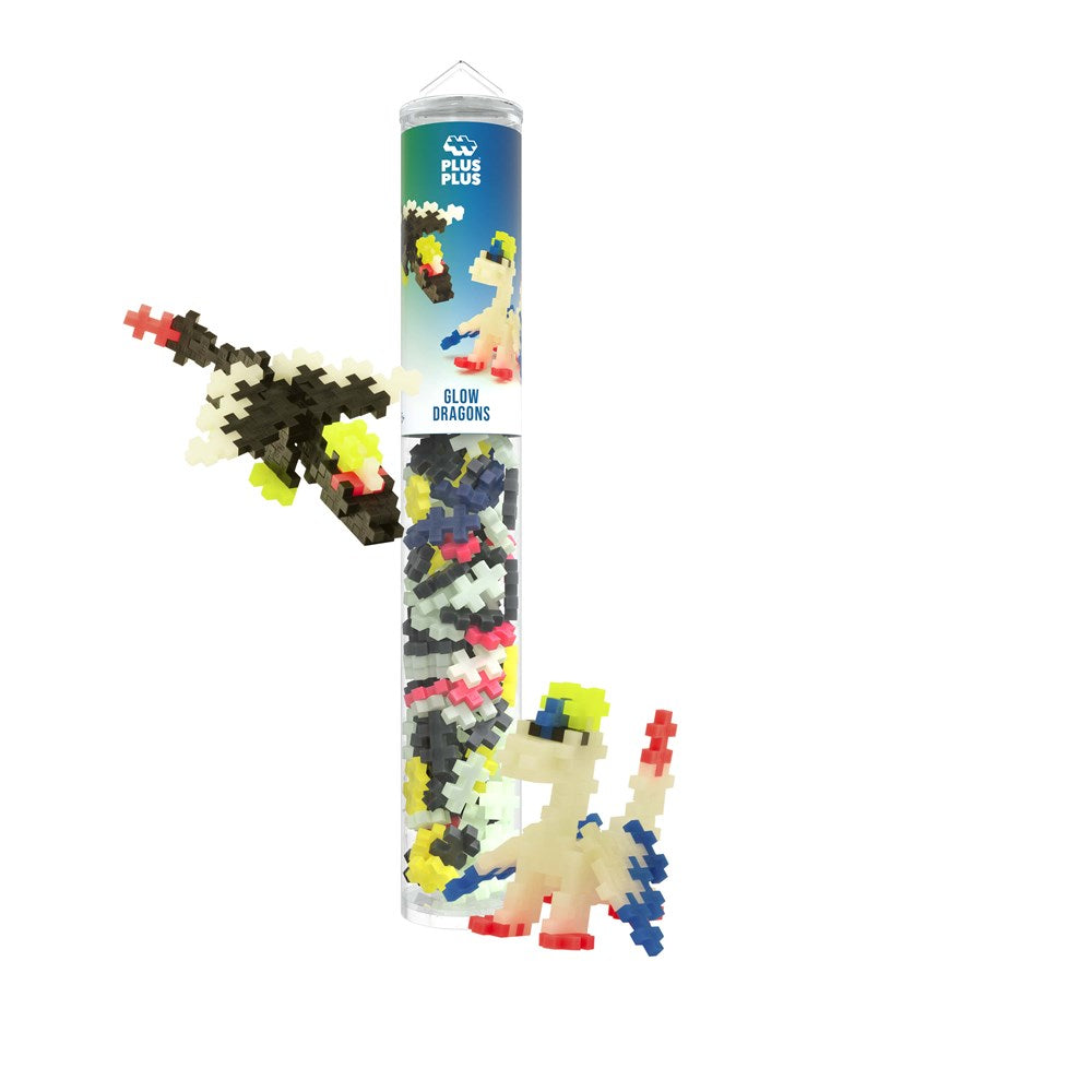Plus-Plus Glow Dragons - 100 pcs Tube