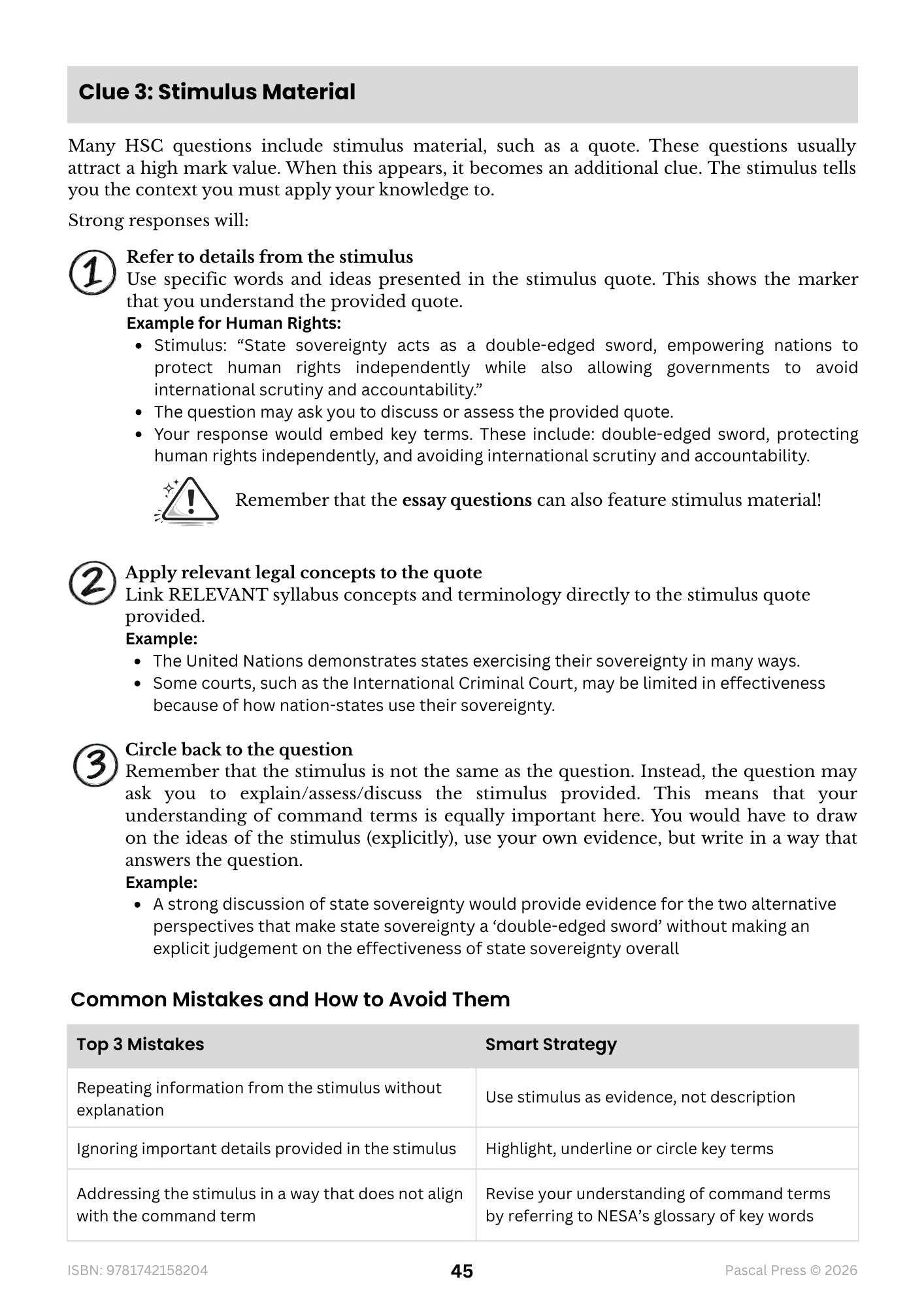 Excel 60 Days to Band 6 Legal Studies inside page 6 of 10