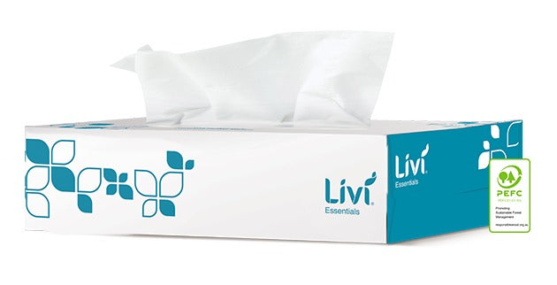 Livi Essentials Hypoallergenic Facial Tissues 2 Ply 100 Sheets