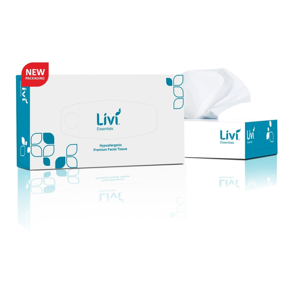 Livi Essentials Hypoallergenic Facial Tissues 2 Ply 100 Sheets (Carton of 48)