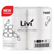 Livi Basics Jumbo Toilet Rolls 1 Ply 500m (Box of 8)