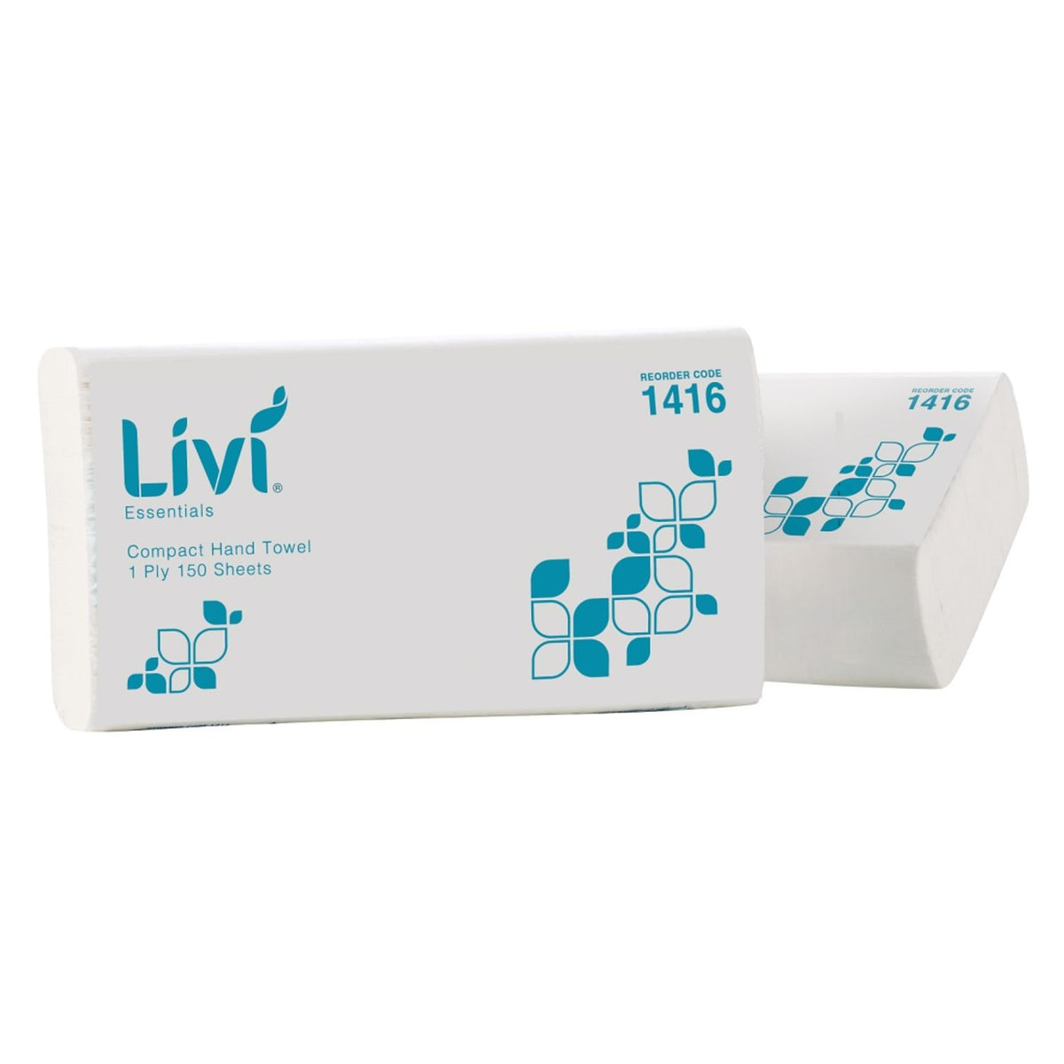 Livi Essentials Compact Paper Towels 1 Ply 150 Sheets (Box of 16)