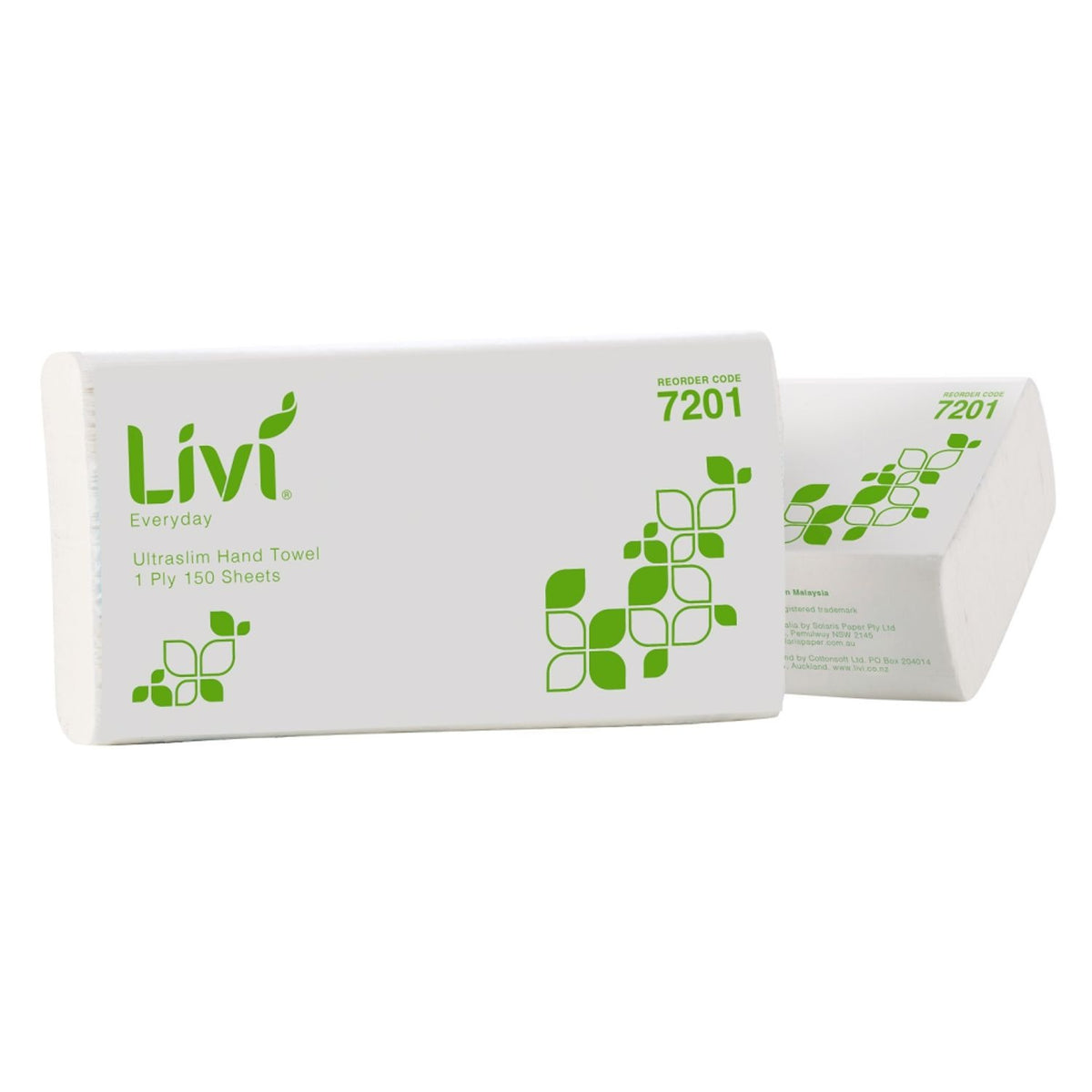 Livi Basics Ultraslim Paper Towels 1 Ply 150 Sheets (Box of 16)