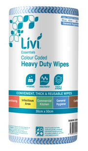 Livi Essentials Commercial Wipes - Blue (Box of 4)