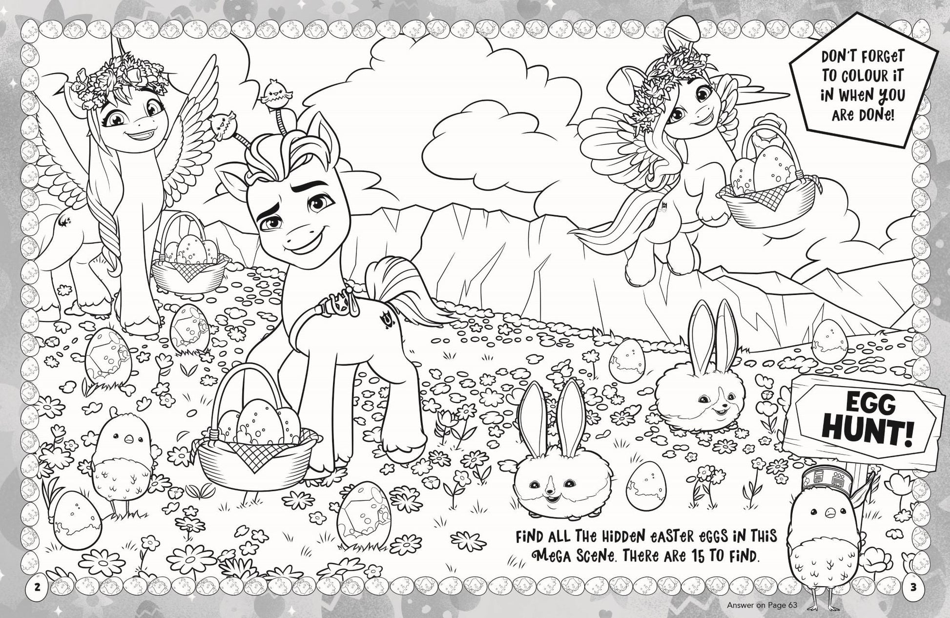 My Little Pony - Mega Colouring Book - Easter — inside page 2