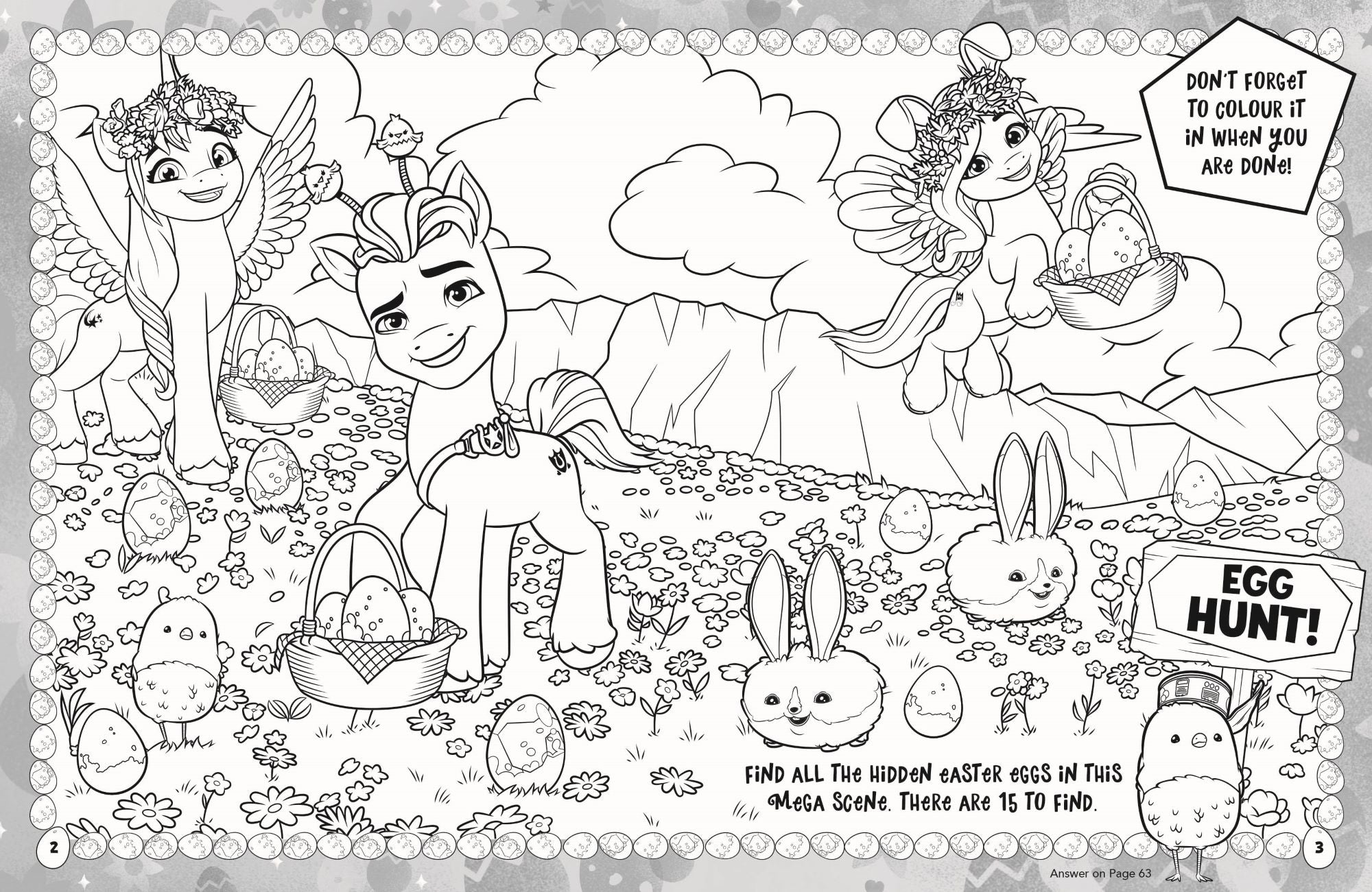 My Little Pony - Mega Colouring Book - Easter — inside page 2