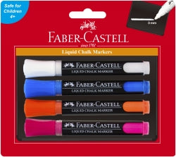 Marker Liquid Chalk - Faber-castell Asst Pk4