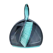 Compass Dustpan and Brush Set - Blue and Grey