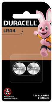 Duracell LR44 Alkaline Button Cells (Pack of 2)