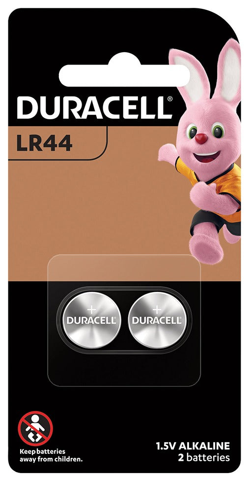 Duracell LR44 Alkaline Button Cells (Pack of 2)