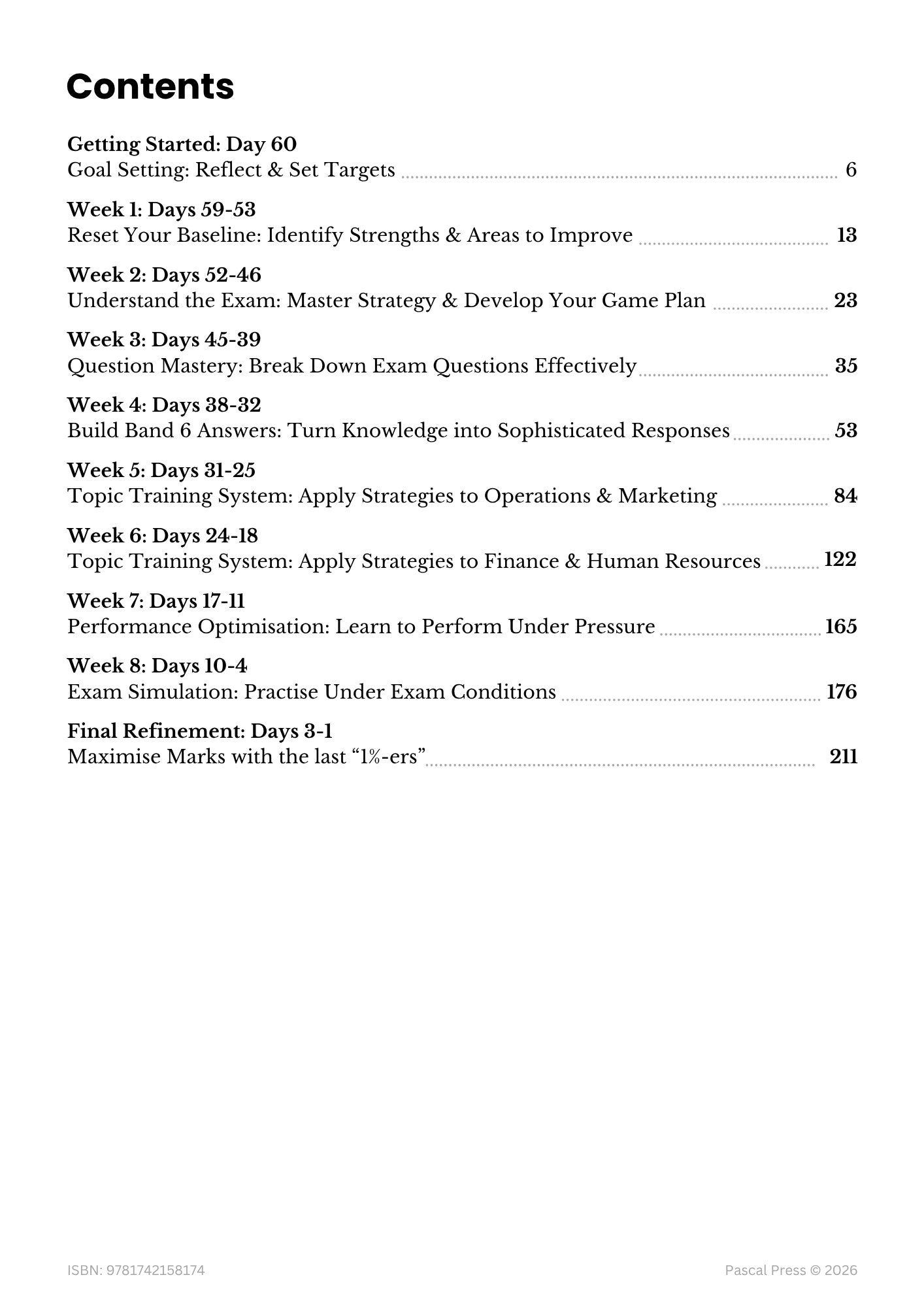 Excel 60 Days to Band 6 Business Studies inside page 1 of 10