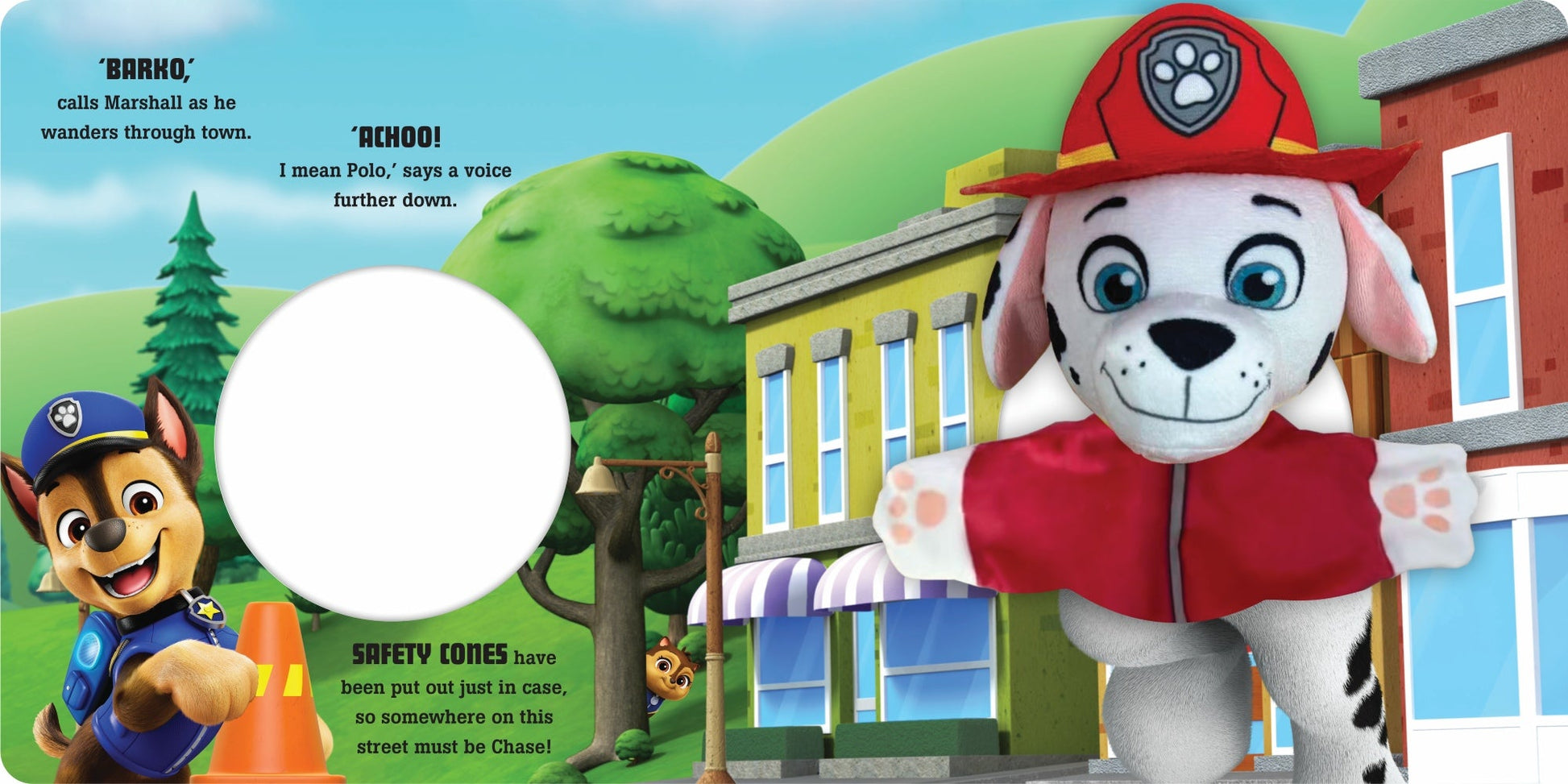 PAW Patrol - Hand Puppet Book - Marshall - Pups Play Hide-and-Seek — inside page 3