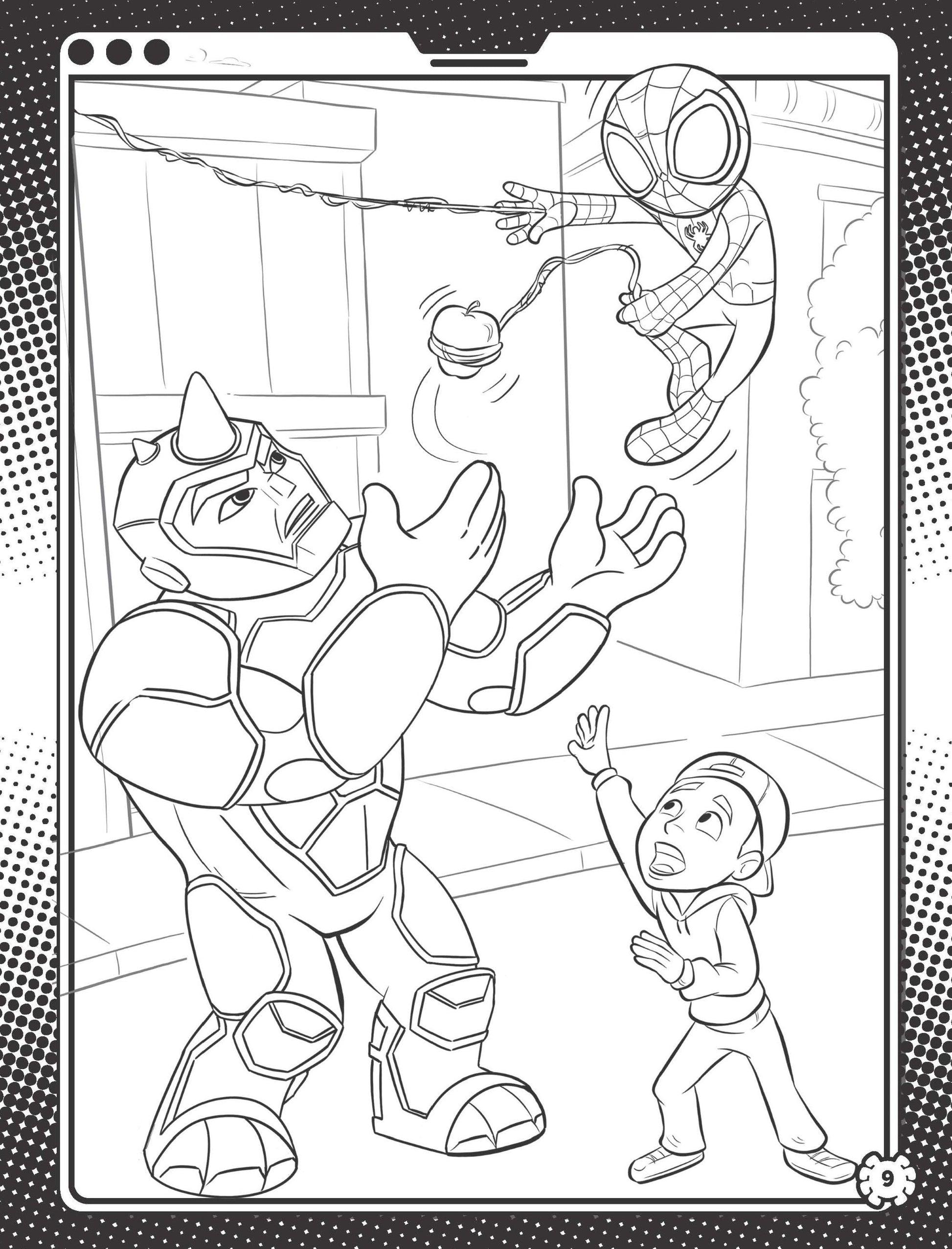 Spidey and His Amazing Friends - Mega Colouring Book - Glow Webs Glow — inside page 2