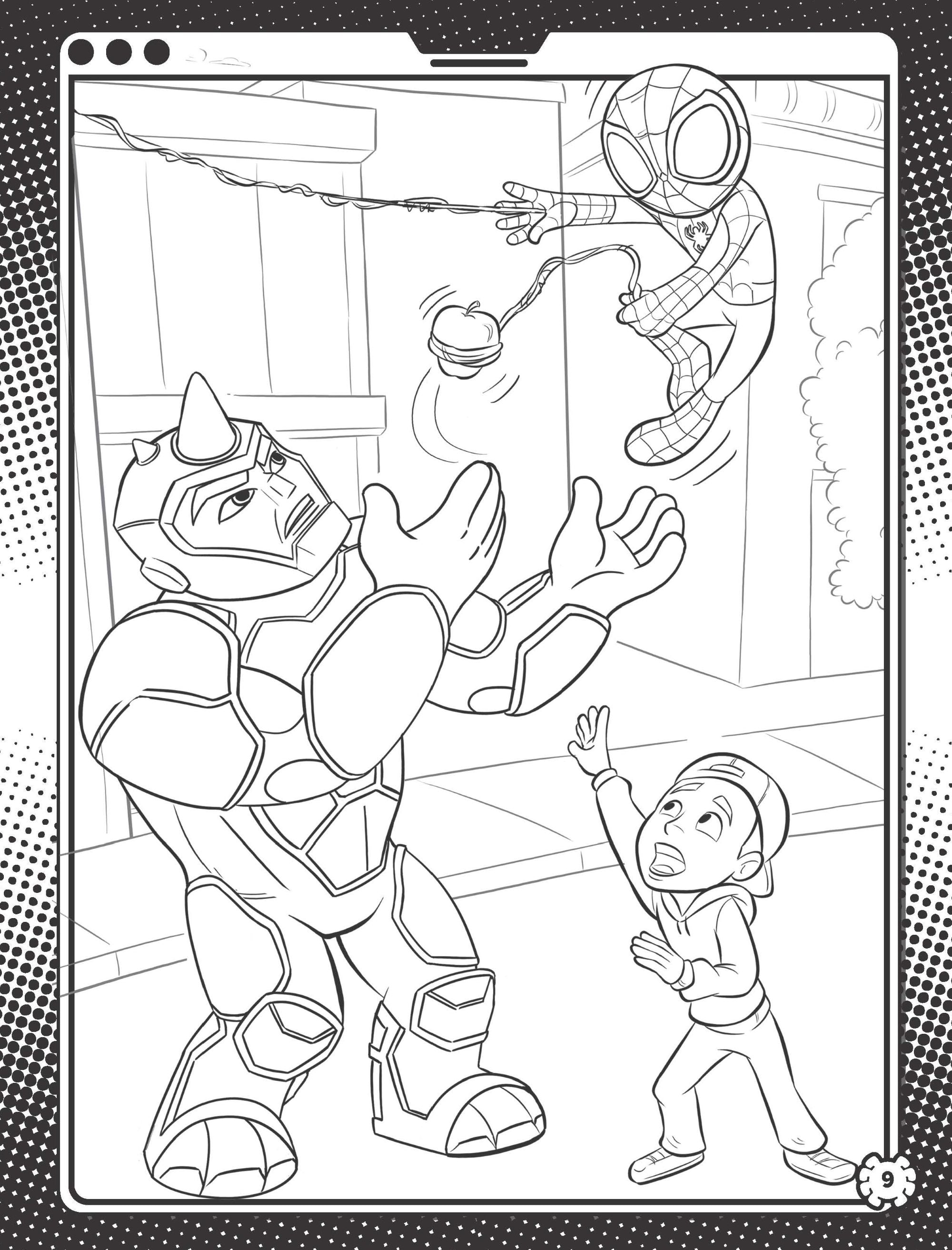Spidey and His Amazing Friends - Mega Colouring Book - Glow Webs Glow — inside page 2