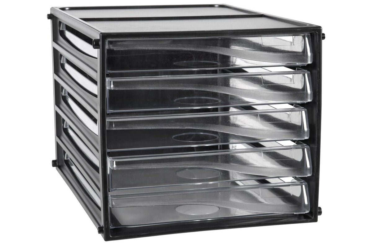 Esselte Desktop Filing Drawers A4 5D Black