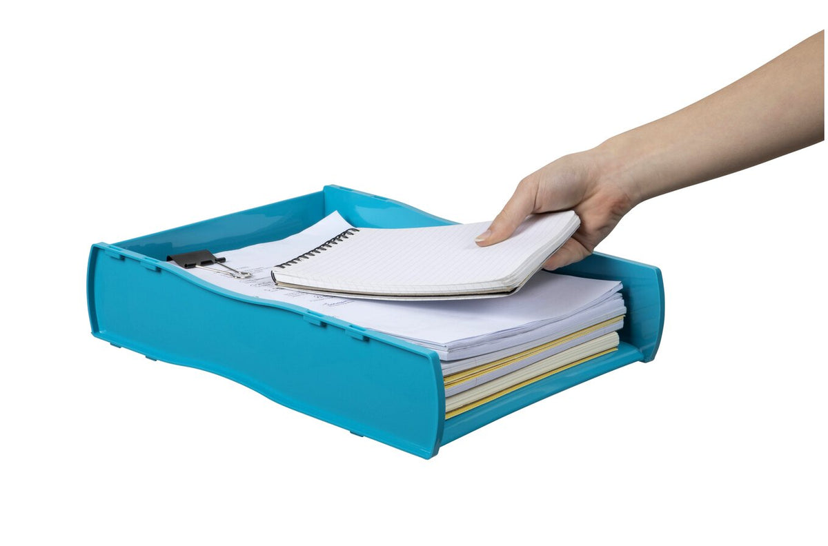 Esselte Nouveau Document Tray Marine (Pack of 4) - view 3