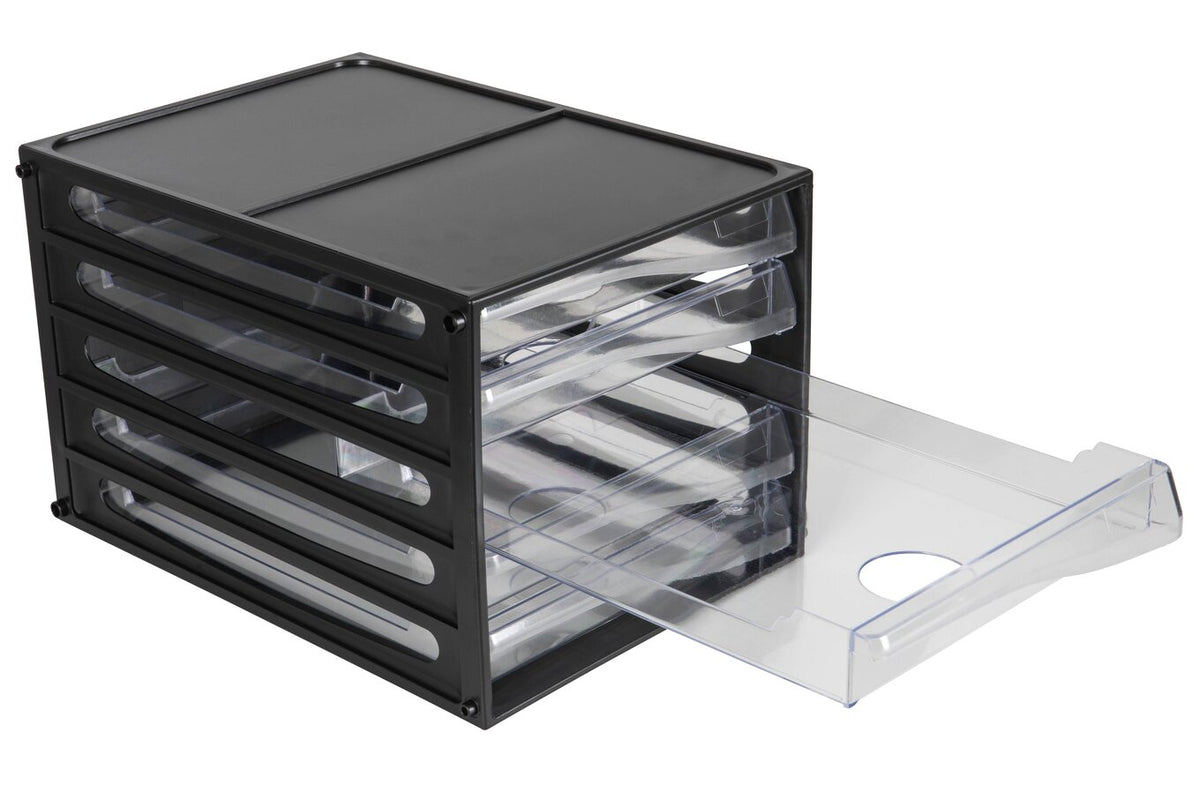 Esselte Desktop Filing Drawers A4 5D Black - view 2