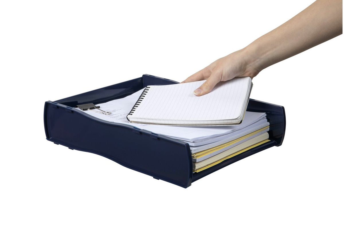 Esselte Nouveau Document Tray Blue Directors - view 3
