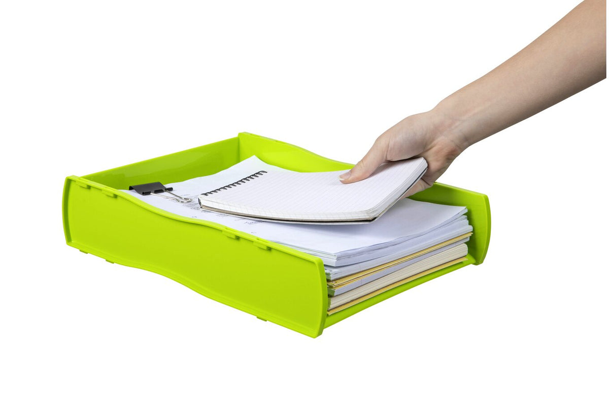 Esselte Nouveau Document Tray Lime - view 3