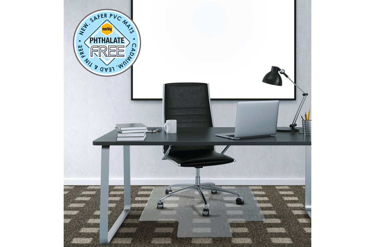 Marbig Chair Mat Carpet Duramat 90 x 120cm Keyhole - view 3
