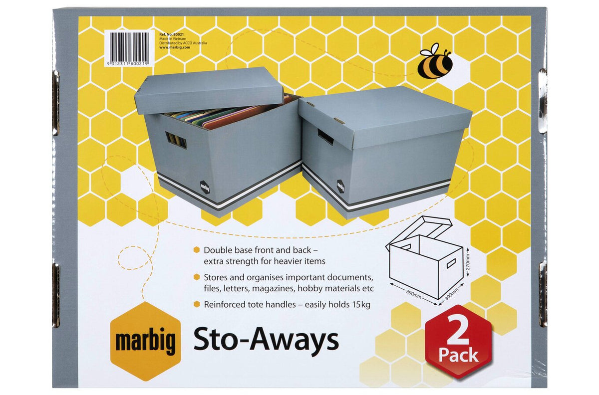 Marbig Sto-aways Archive Box Kraft (10 Packs / 20 Total) - view 2