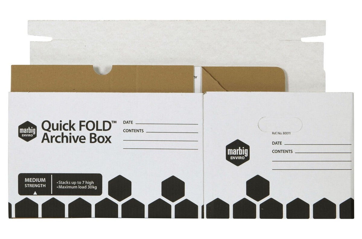 Marbig Archive Box Quickfold with Lid (Pack of 15) - view 3