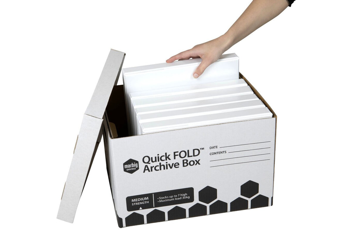 Marbig Archive Box Quickfold with Lid (Pack of 15) - view 4
