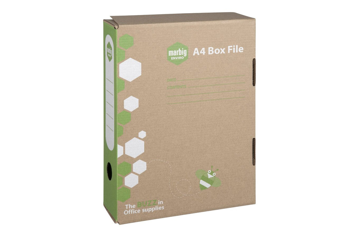 Marbig Enviro Box File A4 80mm Kraft (Pack of 8) - view 2
