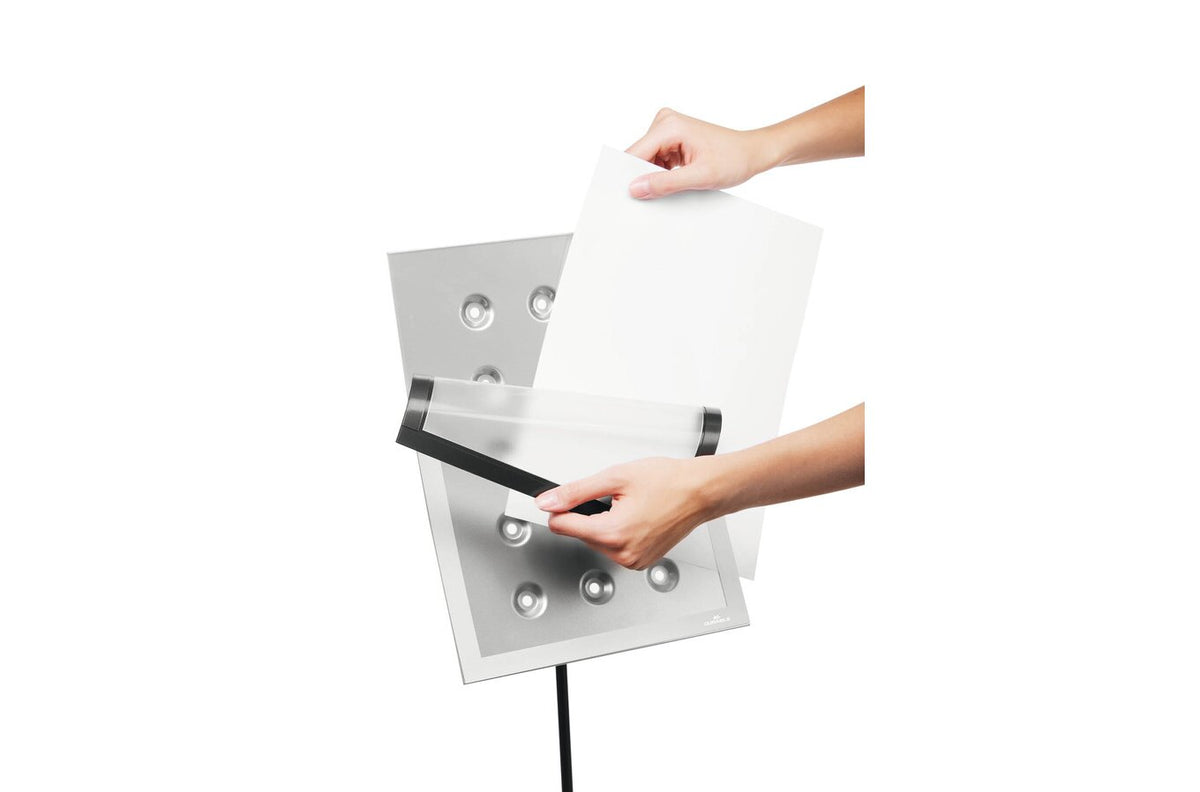 Durable Duraview Floor Stand A4 Silver - view 6