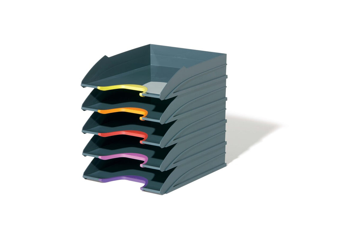 Durable Varicolor Letter Tray Set 5 Assorted - view 2