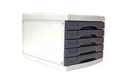 Metro 3475 Desktop Filing Drawers A4 5D Grey