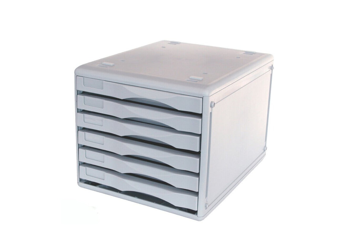 Metro Desktop Filing Drawers B4 6 Drawer Grey