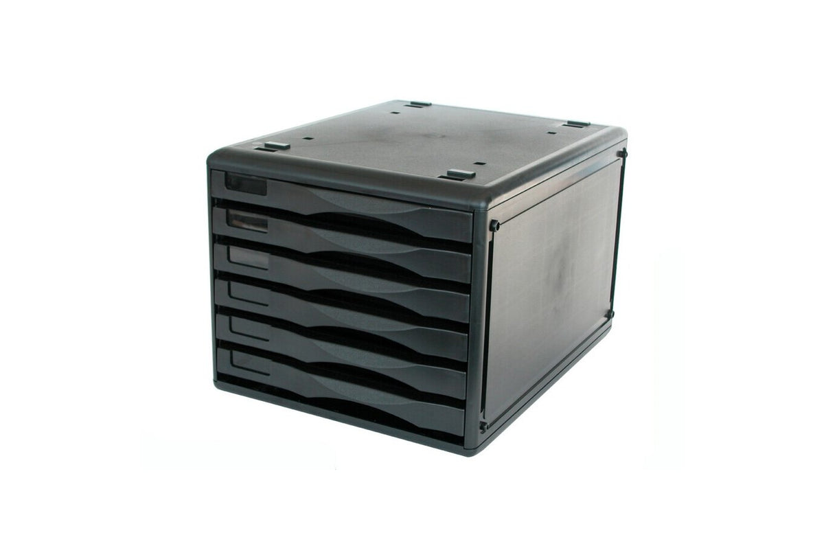 Metro Desktop Filing Drawers B4 6 Drawer Black