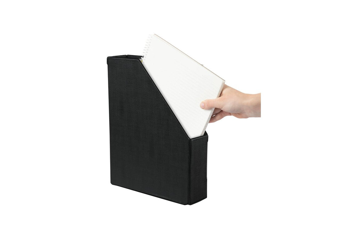 Marbig Magazine File A4 PVC Black (Pack of 12)