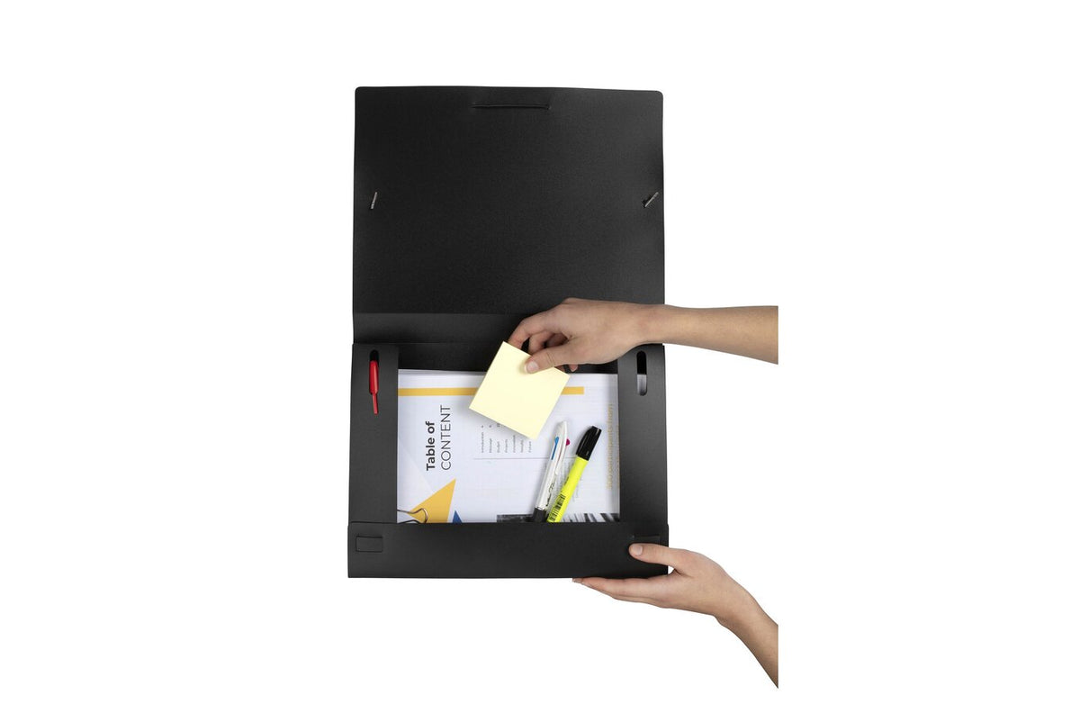 Marbig Document Box A4 Black (Pack of 10) - view 3