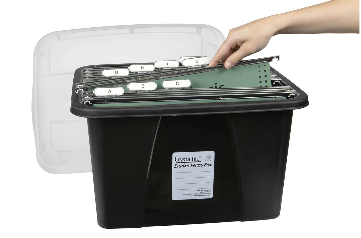Crystalfile Porta Box Enviro 32L Clear Lid/Black Base (Pack of 6) - view 4