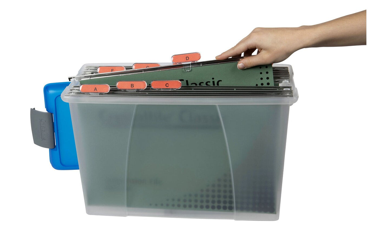 Crystalfile Carry Case 18L Blue Lid/Clear Base (Pack of 6) - view 4